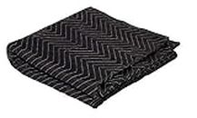 Moving Storage Packing Blanket - Super Size 40" x 72" Professional Quilted Shipping Movers Furniture Pad (1, Black)