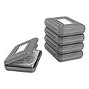 ORICO Portable 3.5 inch Hard Drive Disk Protective Box Storage Case Cover for HDD External Hard Drive Anti-Static Shock Proof - Gray, Pack of 5