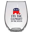 I'm the Elephant in the Room wine glass, 21 oz, Republican wine glass, Trump 2020