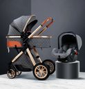 3 in 1 Baby Stroller Portable Baby Pushchair Kinderwagen Baby Bassinet Foldable