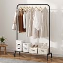 Clothes Rack Heavy Duty Clothing Garment Rack with Hanging Rod and Lower Storage