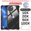 For iPhone 14 13 12 11 Pro Max XR 8 7 6 Crystal Shockproof Clear Case Cover LOT