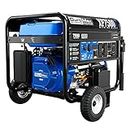 DuroMax XP7500X 7,500-Watt/6,500-Watt 274cc Electric Start Gas Powered Portable Generator w/CO Alert, Black/Blue