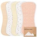 Organic Burp Cloths for Baby Boys and Girls - 5-Pack Super Absorbent Burping Cloth, Burp Clothes, Soft & Plush Newborn Towel, Milk Spit Up Rags, Burpy Cloth Bib for Unisex, Burping Rags(Butterflies)