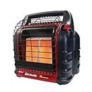 Mr Heater 4000 to 18000 BTU 3 Setting Portable LP Gas Heater Unit with Dual Tank Connection for Indoor and Outdoor Use, Black/Red