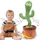 Ava's Toys Cactus Qui Danza y Repite - Cactus Hablando - Peluche Cactus Juguete Interactivo para Niños - Cactus Cantando 100% seguro, funciona a pilas, entretenimiento infinito en familia