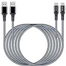 Type C Cable Fast Charge 10Ft Long USB C Charger Cord for Samsung Galaxy S10/S9/S8/Note/9/8/LG/Google Pixel/Motorola/PS5/Nintendo Switch/Kindle Fire USB A to USB-C Braided Phone Charging 2Pack 10 ft