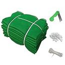 UR LITTLE SHOP 50% UV Protection Garden_Balcony_Terrace Shade Net_3 M X 5 Meters_10 X 16.5 Feet_Green Color with 1 Blade_30 Tags_30 Clamps ULSHNT2