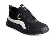Relfa Men's Black Latest Fashion Sports Sneakers Lace-Up Stylish Wlaking Running Shoes - 7 UK