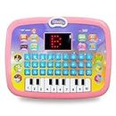 VGRASSP 2 in 1 Electronic Activity Learning Tablet Laptop Cum Musical Piano Toy for Kids Interesting Alphabetical and Numerical Learning with LED Display Musical Learner - Color As Per Stock