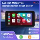 5,98" Touchscreen Portable Motorrad Navigator Carplay Android Auto Wasserdicht