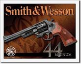 Smith & Wesson 44 Magnum Revolver Blechschild Plakat Waffen Reklame Schild *964