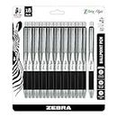 Zebra Pen Z-Grip Flight Retractable Ballpoint Pen, Bold Point, 1.2mm, Black Ink, 18-Pack