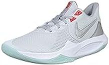Nike Precision V Uomo Basketball Trainers CW3403 Sneakers Scarpe (UK 8 US 9 EU 42.5, Pure Platinum Metallic Silver 002)