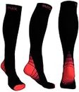 Physix Gear Sport Compression Socks for Men & Women 20-30 mmhg, RED S/M