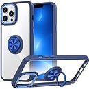 Silverback for iPhone 11 Pro Case Clear with Ring Stand, Shockproof Protective Slim Lightweight Phone Case for iPhone 11 Pro 5.8 Inch, Blue Clear
