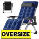 H&ZT Oversized Zero Gravity Chairs XL Ergonomic Recliner Folding Reclining Chair