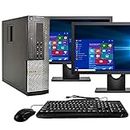 Dell Desktop Computer, Quad Core i5 3.1GHz, 8GB Ram, 500GB, Dual 22inch LCD, DVD, Wi-Fi, Keyboard, Mouse, Bluetooth, Windows 10 Pro Compatible with Dell OptiPlex 790 (Renewed)