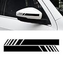 SINGARO Car Exterior Accessories Rear View Mirror Stickers Decor Car Body Sticker Vinyl 4pcs (Black)