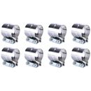 8Pcs  3" Stainless Exhaust Band Clamp Step Clamps for Catback Muffler Pipe