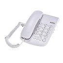 Staright Portable Corded Telephone Phone Pause/Redial/Flash/Mute Mechanical Lock Wall Mountable Base Handset for House Home Call Center Office Company Hotel