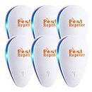 Ten KiKi Ultrasonic Pest Control Repeller, Plug-in Ultrasonic Pest Repeller for Mouse, Bug, Rodent, Insects, Cockroach, Mice, Spider, Ant, Mosquito& Rats Indoor Use Repeller 6 Packs