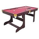 Walker and Simpson Duke 6ft Foldable Pool Table Red