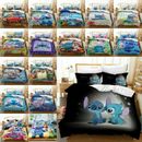 New Lilo & Stitch Bedding Set Kid 3D Stitch Duvet Cover Pillowcase Bed Set Gift 