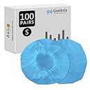 GEEKRIA 100Pairs Stretchable Headphone Earpad Covers, Disposable Sanitary Earcup Fits Sony MDRZX100, ZX300, ZX310, AKG K840, Q460, K450 and More Small Size Headphones(Bleu)