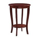 Convenience Concepts 7106259MG American Heritage Round End Table, Mahogany