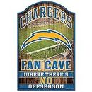 Wincraft NFL Los Angeles Chargers Fan Cave Wood Sign