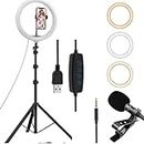 Star Phoenix 10 inch LED Selfie Ring Light with Tripod Stand and 3 Color Modes Lighting for Mobile Phones & Camera, YouTube|Photo-Shoot|Video Shoot|Live Stream|Makeup Color (Multicolor) Set of 1