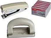 Kangaro Combo of Paper Punch 280, Staplers HD -10D & 5 Pkt of Pins