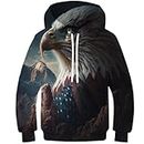 JIEJIAN American Eagle Usa Art Jungen Sweatshirt Jacke Kinder Geschenk Kinder Langarm Oberbekleidung 10-12Y