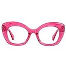 JiSoo Oversized Cat Eye Reading Glasses 1.25 Women Designer Readers, Large Cateye Ladies Reading Glasses 1.25+, Pink