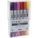 Copic Ciao Double-Tip Artists' Markers - Basic Set of 12 Colours