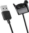 Zitel® USB Charging Cable Compatible with Garmin Vivosmart Hr Vivosmart Hr+ Approach X40 - (100cm, Black)