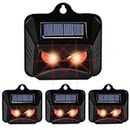 Triumpeek Animal Repeller, Solar Powered Predator Eye Nighttime Animal Deterrent Devices with Red LED Lights, Night Guard Animal Repellent Scares Coyote Skunk Raccoon Deer Away from Yard Chicken Coop