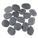 RockImpact 16 Jumbo Painting Rocks Dark Gray Beach Pebbles, Natural River Rocks with Smooth Surface for Arts and Crafts, 5-8 cm