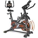 DMASUN Magnetic Resistance Exercise Bike, Indoor Cycling Bike Stationary, Cycle Bike with Comfortable Seat Cushion, Digital Display with Pulse
