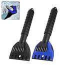 Oziral Ice Scraper for Car, 2 Pack Windshield Scrapers with Foam Handle to Remove Frost and Snow, Snow Shovel Fit for Cars, SUVs or Trucks (Black & Blue)