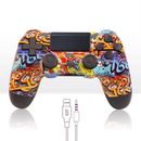 Wireless Controller for PS4 and PLAYSTATION Slim/Pro Console Gamepad (Graffiti) 