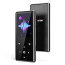 BERENNIS 64GB MP3 Player with Bluetooth 5.2, 2.4'' Portable Digital Lossless Music Player with Bluetooth, HD Speaker, FM Radio, Voice Recorder, Touch Button for Sport, Earphones Included (Black)