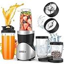 Smoothie Blender, Ganiza Blenders for Smoothies with 15-Piece Blender and Grinder Combo, 4 BPA-Free Personal Blender Cup, for Shakes, Protein Drinks, Fruit Vegetable Drink, Nuts, Spices, Coffee Beans