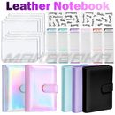 A6 PU Leather Notebook Binder Budget Planner Organizer Cover Cash Pockets Sheets