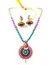 Handmade Terracotta Necklce Myriad of Colours to complement Ethnic as Well as Indo Western Outfits