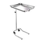 Stainless Steel Tray Stand Adjustable Trolley Medical Salon Equipment Tattoo 22lbs Capacity