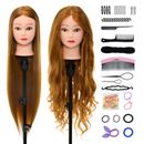 30'' Training Head Hairdressing Styling Practice Mannequin Doll&Braid Sets&Clamp
