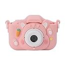 Children Digital Camera, 2.0in Screen Front Rear Lens Selfie Camera Toy 8X Zoom Portable Multiple Filter Effects with 32G Card for Boys Girls (Pink)