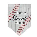 Oarencol Home Sweet Home Drapeau de baseball double face pour décoration de jardin 31,8 x 45,7 cm 28 x 40 inch multicolore